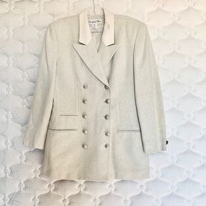 Christian Dior Vintage ivory double breast blazer